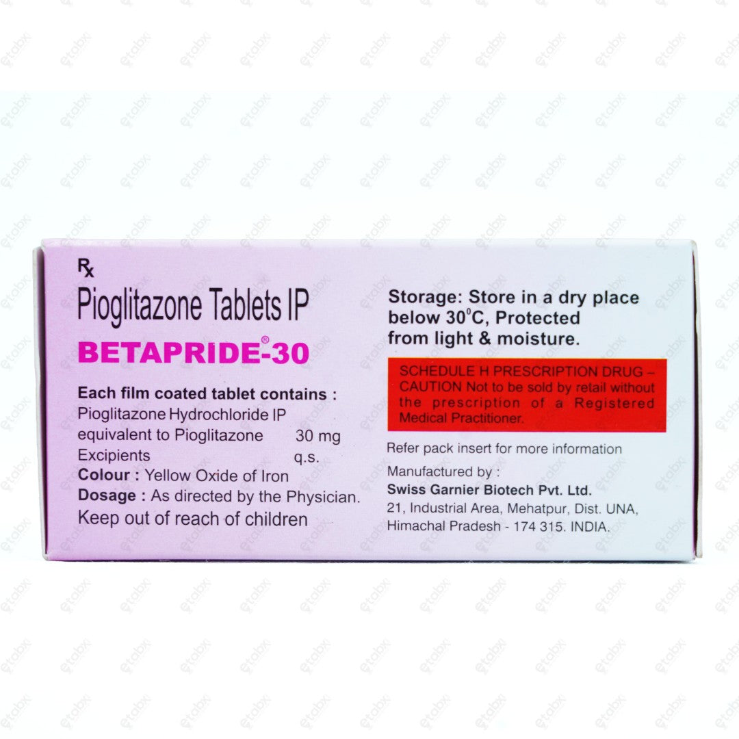Betapride 30mg Tablet 10's