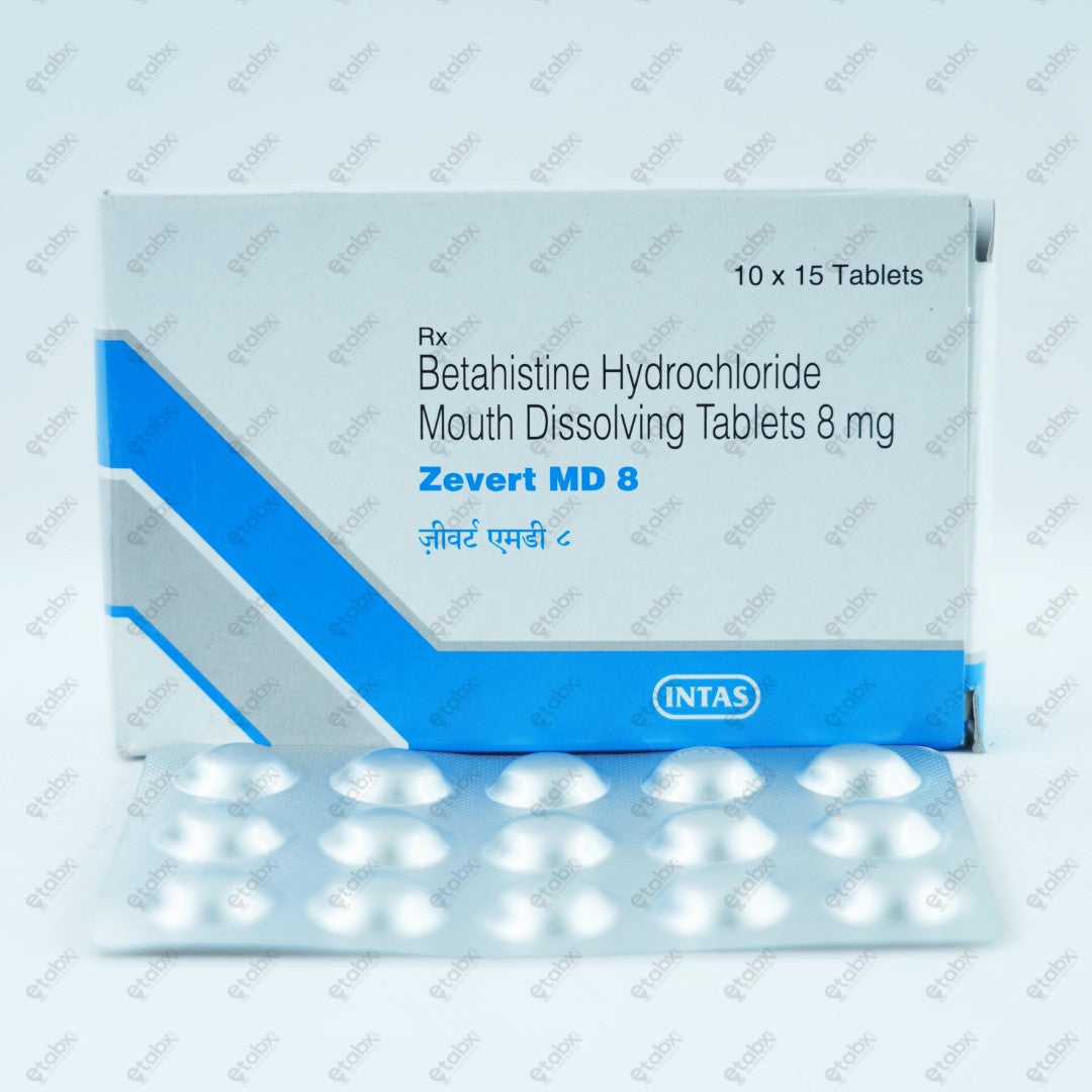Zevert MD 8mg Tablet 15's
