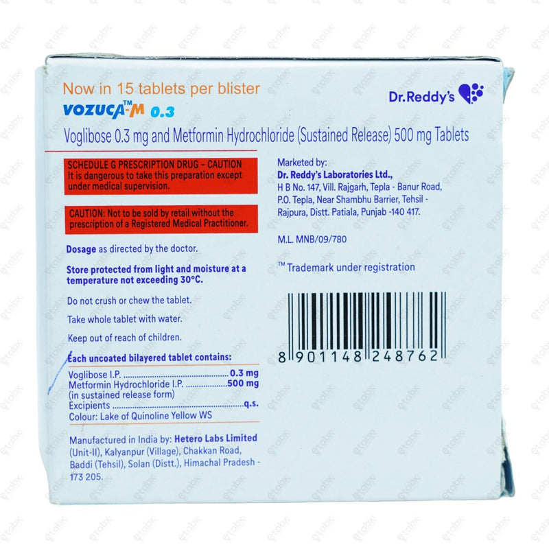 Vozuca M 0.3 Tablet 15's