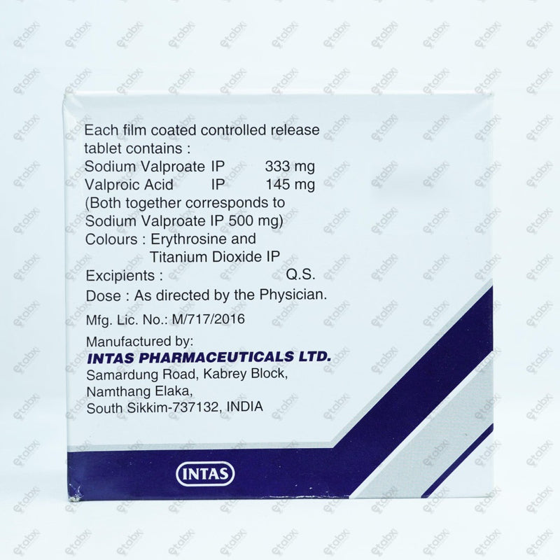 Valprol CR 500mg Tablet 15'S