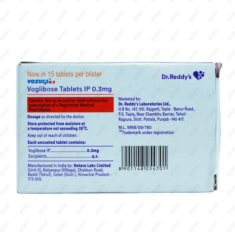 Vozuca 0.3mg Tablet 15's