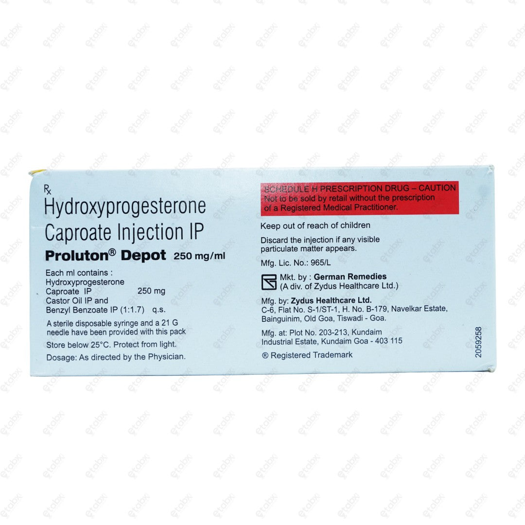 PROLUTON Depot 250mg Injection (Hydroxyprogesterone)