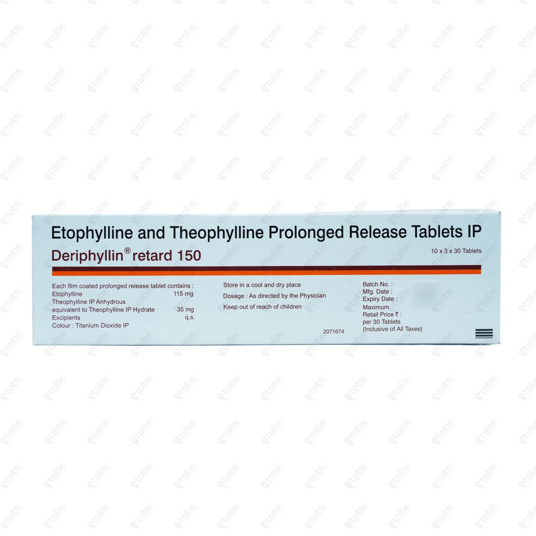 Deriphyllin Retard 150mg Tablets 30's