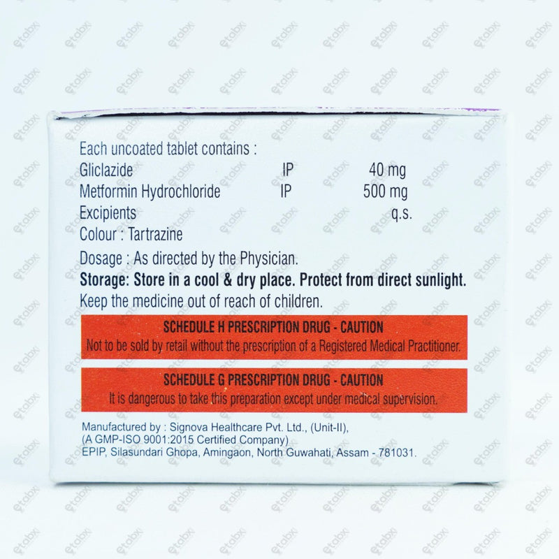 GLICIPON M 40mg Tablet 10's