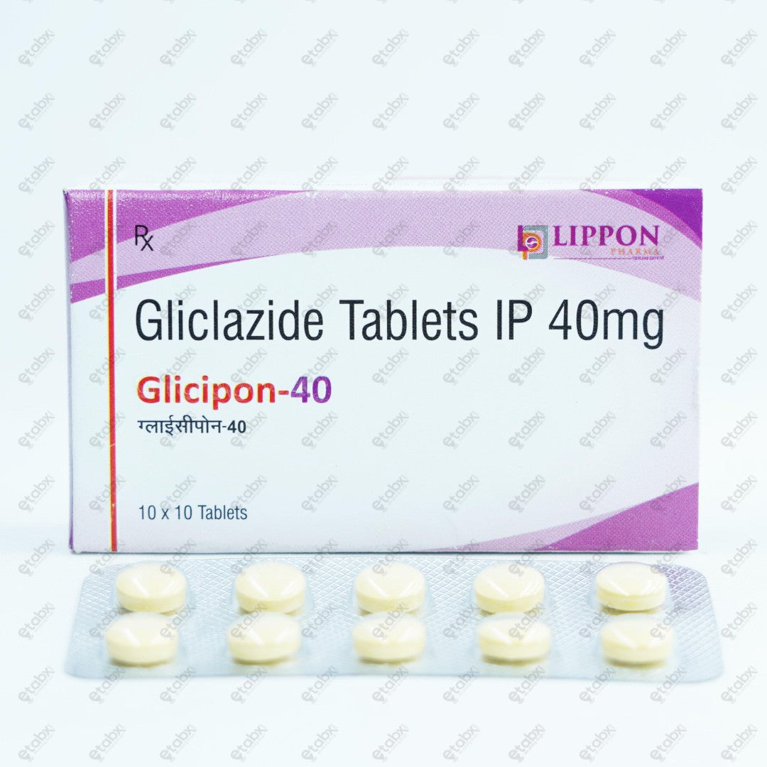 GLICIPON 40mg Tablet 10's