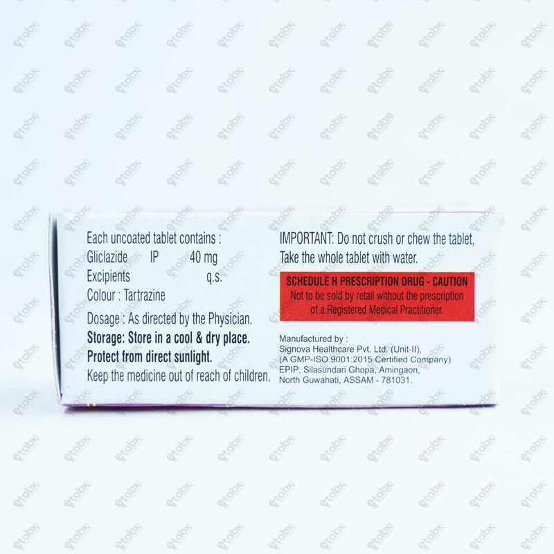 GLICIPON 40mg Tablet 10's