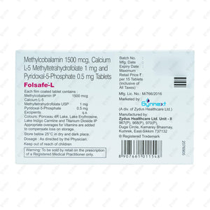 FOLSAFE L Tablets (15's)