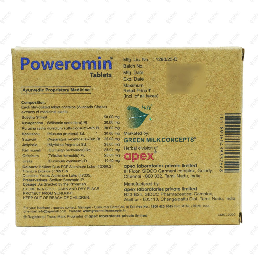 Poweromin Tablets 20'S