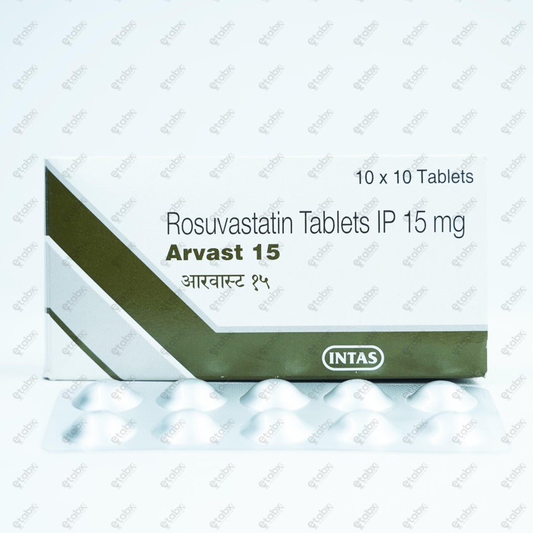 Arvast 15mg Tablet 10's