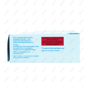 Isordil 10mg Tablet 10's