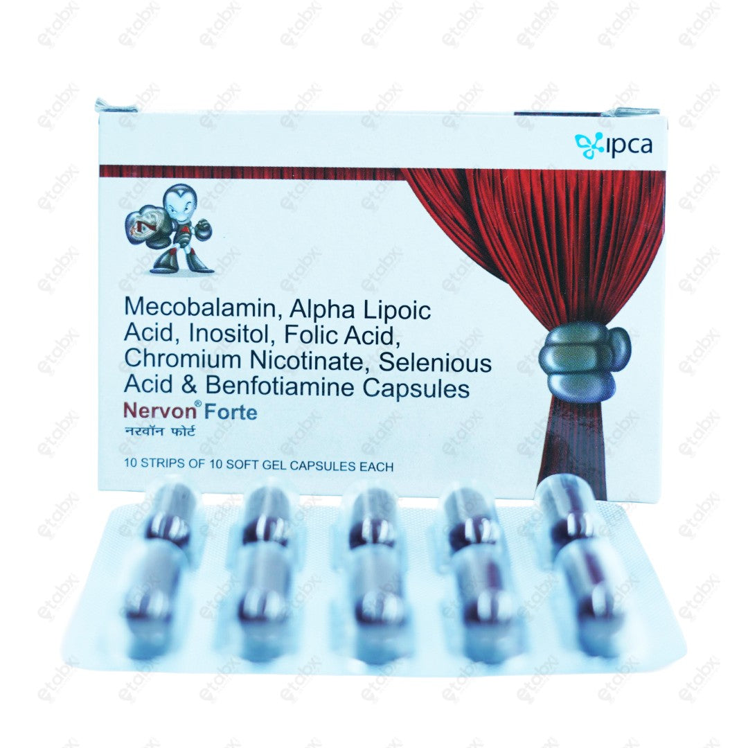 Nervon Forte Capsule 10's Nerve/Vitamin India