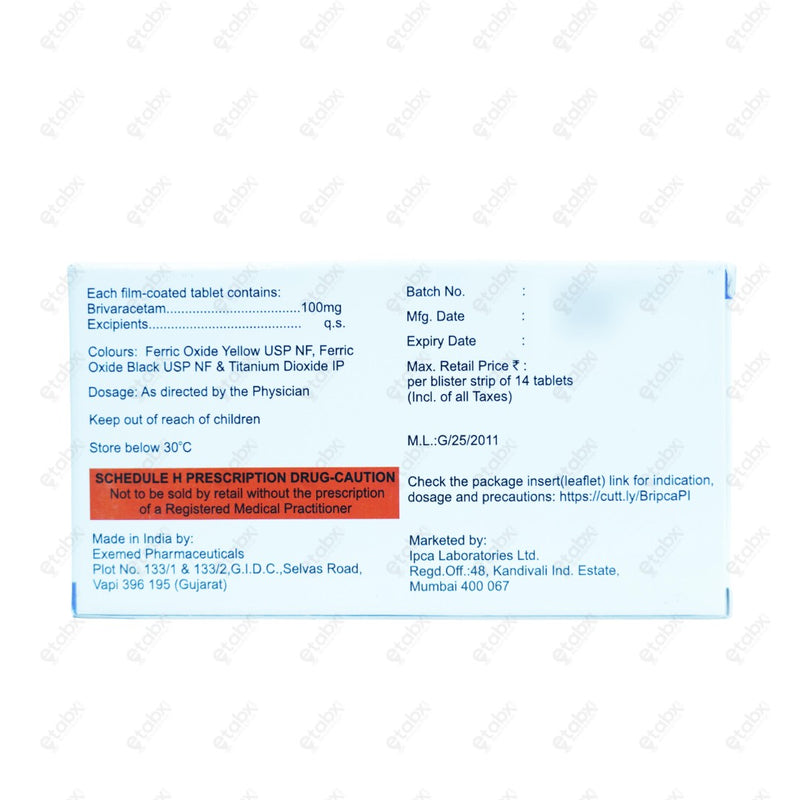 Bripca 100mg Tablet 14s