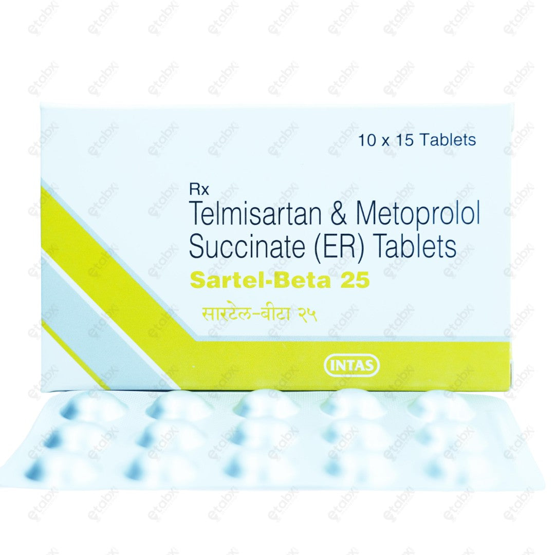 Sartel Beta 25mg Tablets 15'S