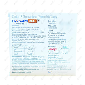 Coecoral D3 500mg Tablet 15's