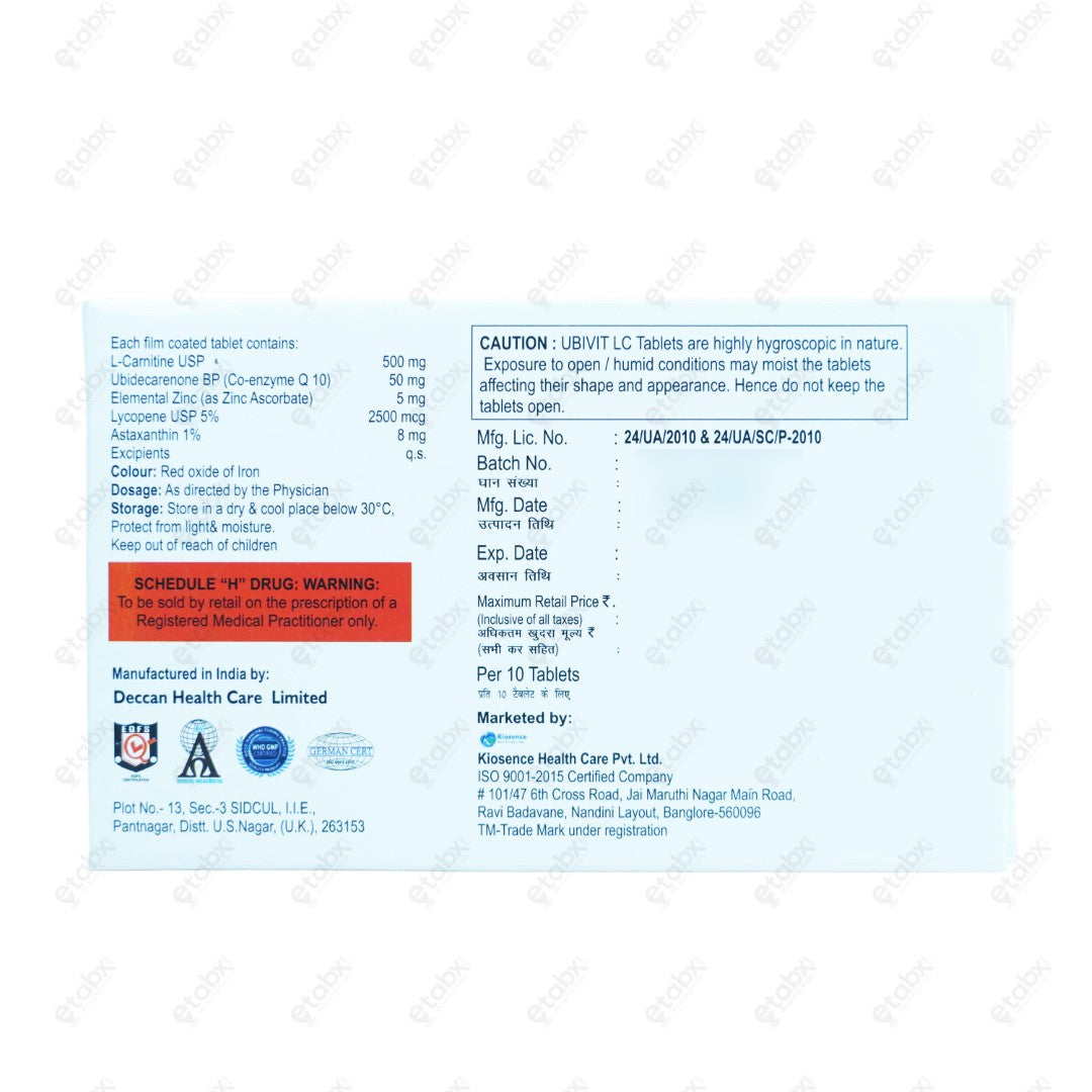 Ubivit Lc Capsules 10's