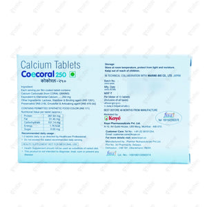 Coecoral 250mg Tablets 15's