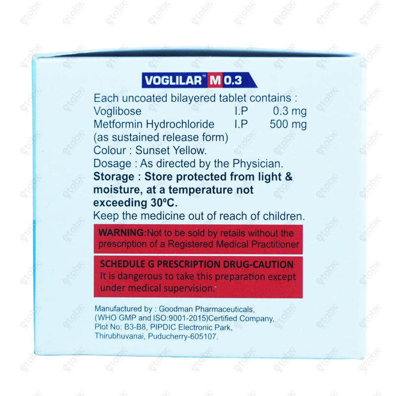 VOGLILART M 0.3 Tablet 10's