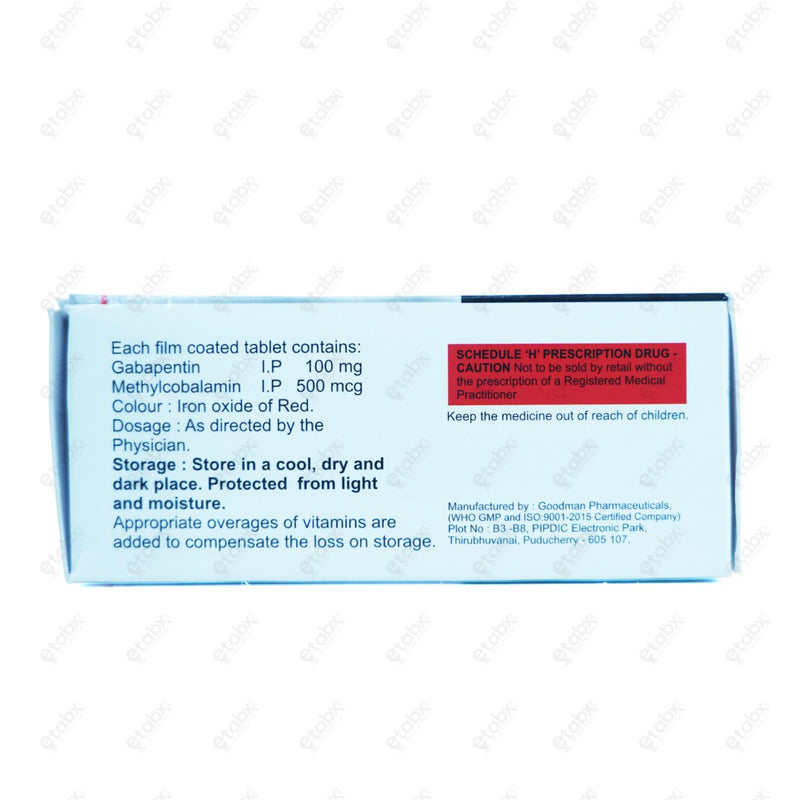 Calmnerve G MD 100mg Tablet 10's