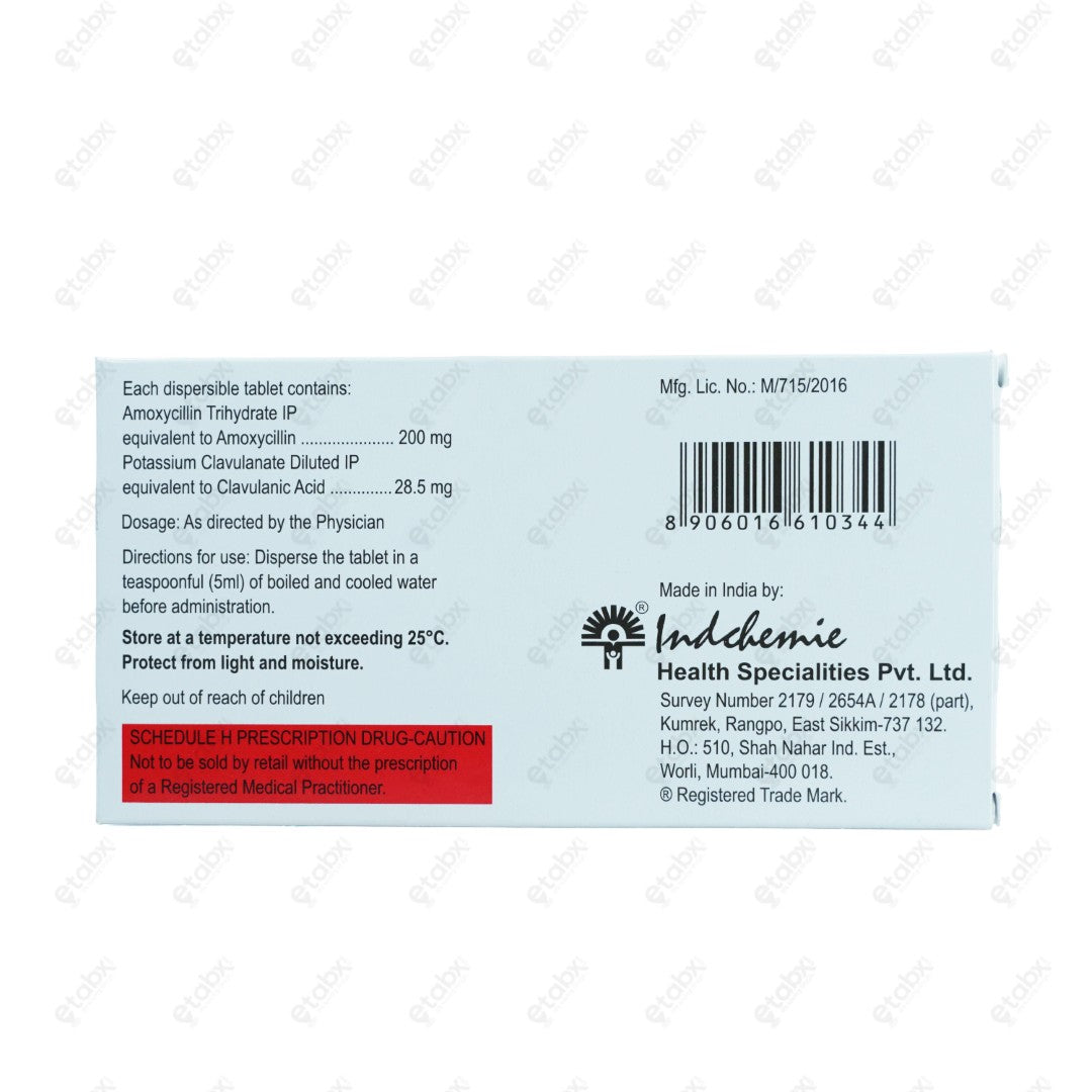 Indclav DT Tablets 10's