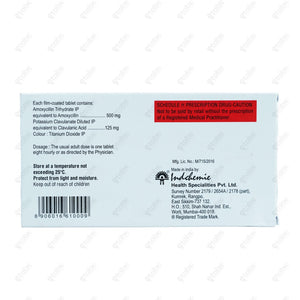 INDCLAV 625mg Tablets (10's)