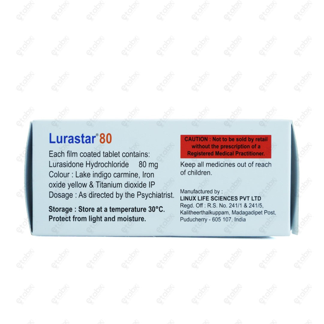 Lurastar 80mg Tablet 10's