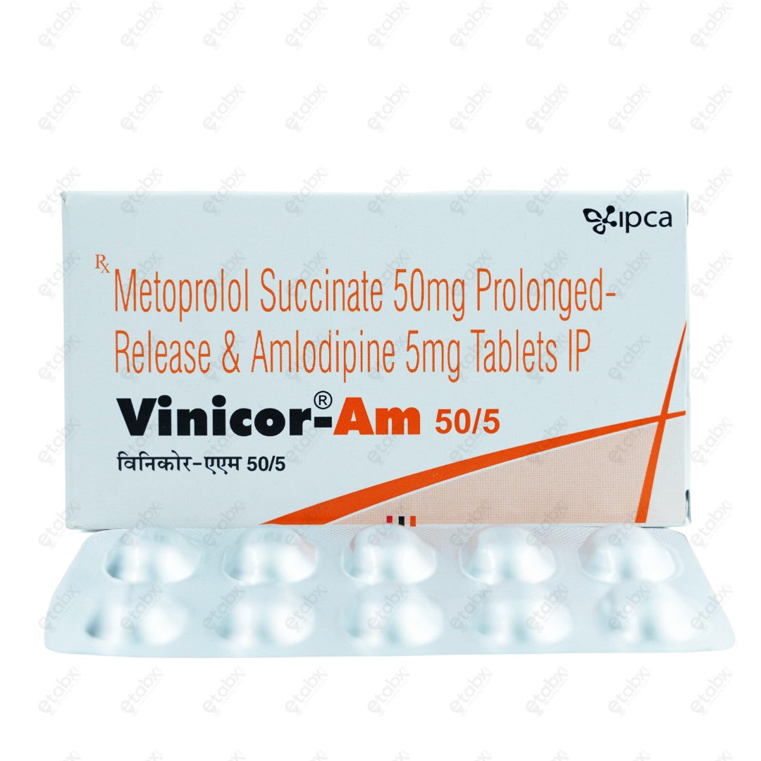 Vinicor AM 50/5mg Tablet 10's