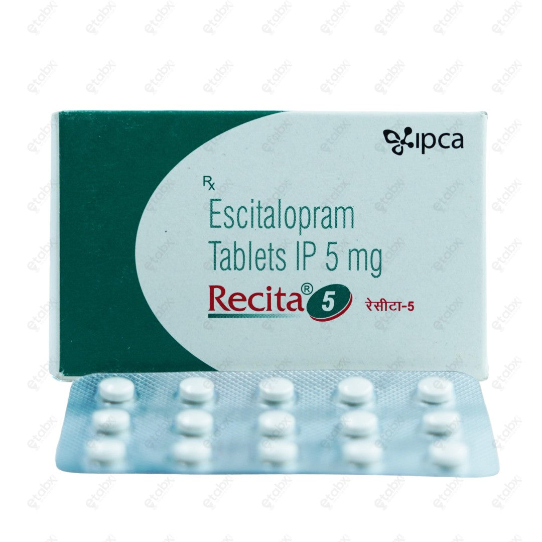 RECITA 5mg Escitalopram Antidepressant Tablet (15's)