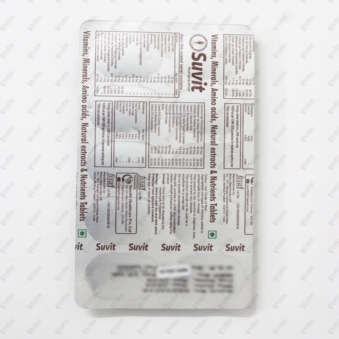 Insuvit Tablets for Nutritional Supplement 15's