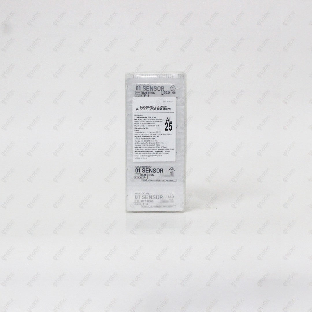 GlucoCard 01 Sensor 25's – Fast-Response Blood Sugar Testing Strips
