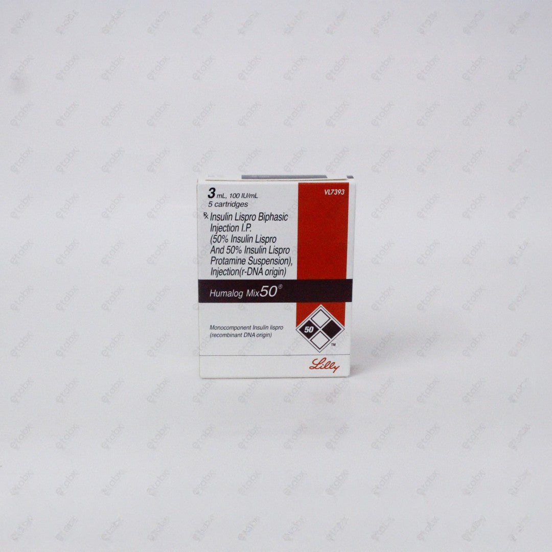 Humalog Mix 50 Cartridge 100IU/ml (5x3ml) – Balanced Insulin Therapy for Diabetes