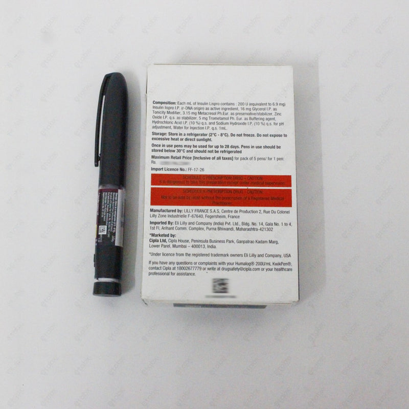 Humalog 200U/ml KwikPen – Rapid-Acting Insulin Lispro Injection Pen for Diabetes