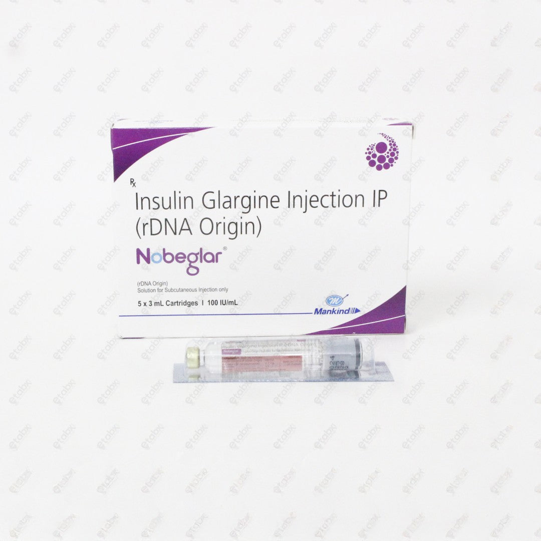 Nobeglar 100IU/ml Cartridge 3ml – Long-Acting Insulin Glargine for Diabetes Control