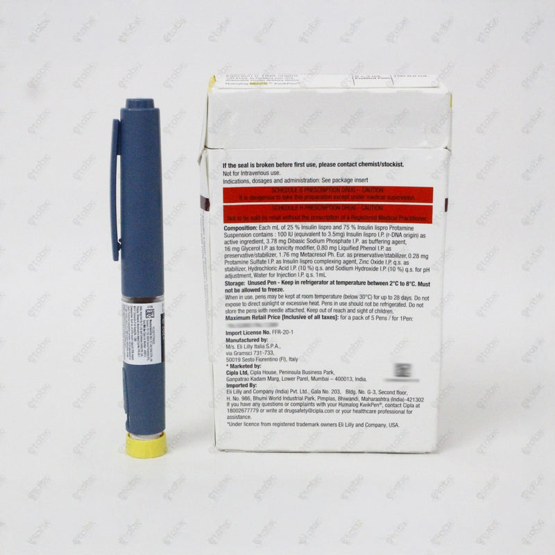 Humalog Mix 25 KwikPen – Premixed Insulin Injection Pen for Type 2 Diabetes