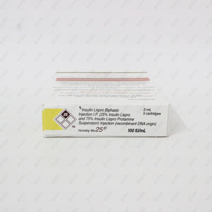 Humalog Mix 25 Cartridge 100IU/ml (5x3ml) – Premixed Insulin Lispro for Type 2 Diabetes