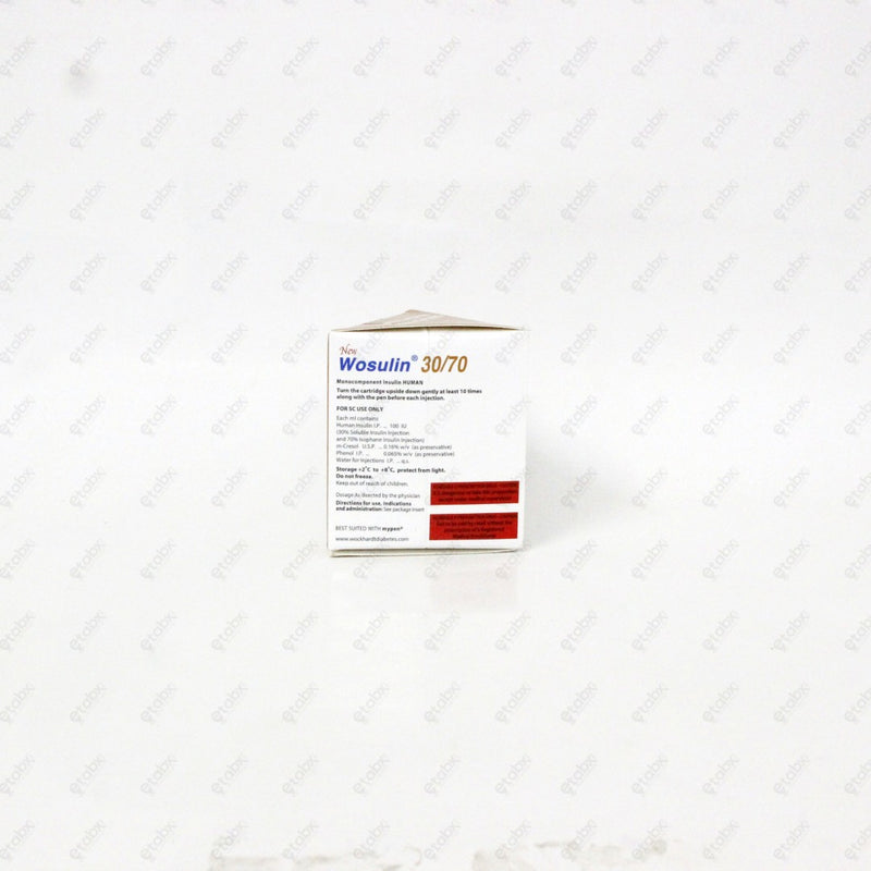 Wosulin 30/70 100IU/ml Cartridge – Biphasic Insulin for Mixed Diabetes Control