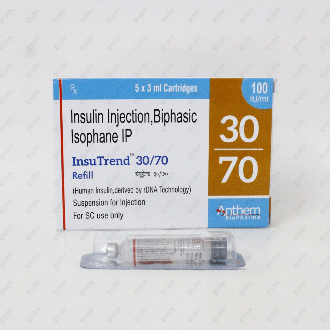 Insutrend 30/70 Refill Injection – Pre-Mixed Human Insulin Refill Cartridge