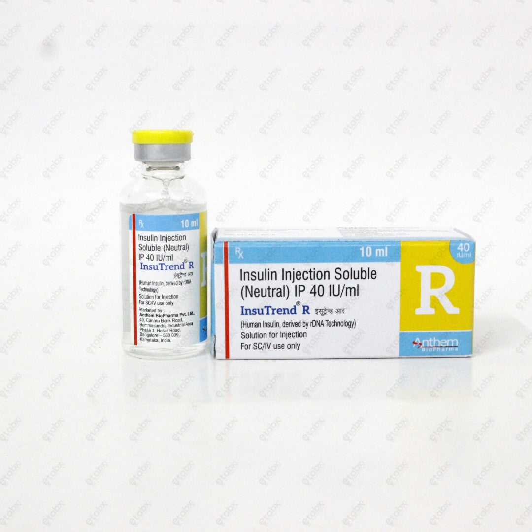 Insutrend R 40IU Injection – Regular Human Insulin for Fast Blood Sugar Control