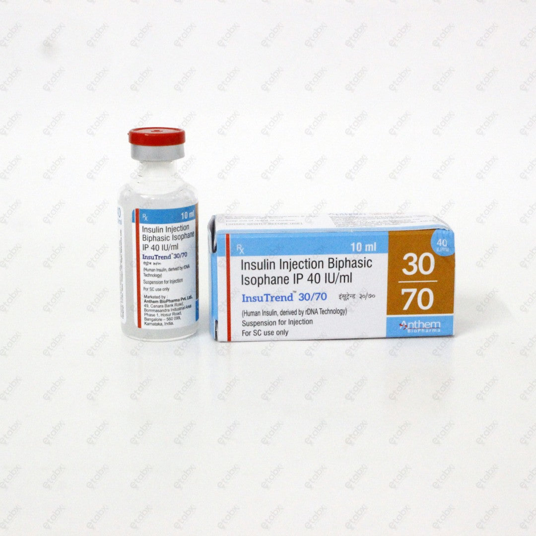 Insutrend 30/70 Injection 40IU – Biphasic Isophane Insulin for Diabetes Control