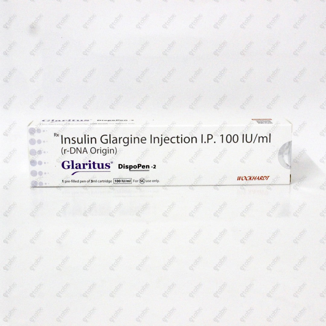 Glaritus 100IU/ml Dispopen – Pre-Filled Pen for Basal Insulin Therapy