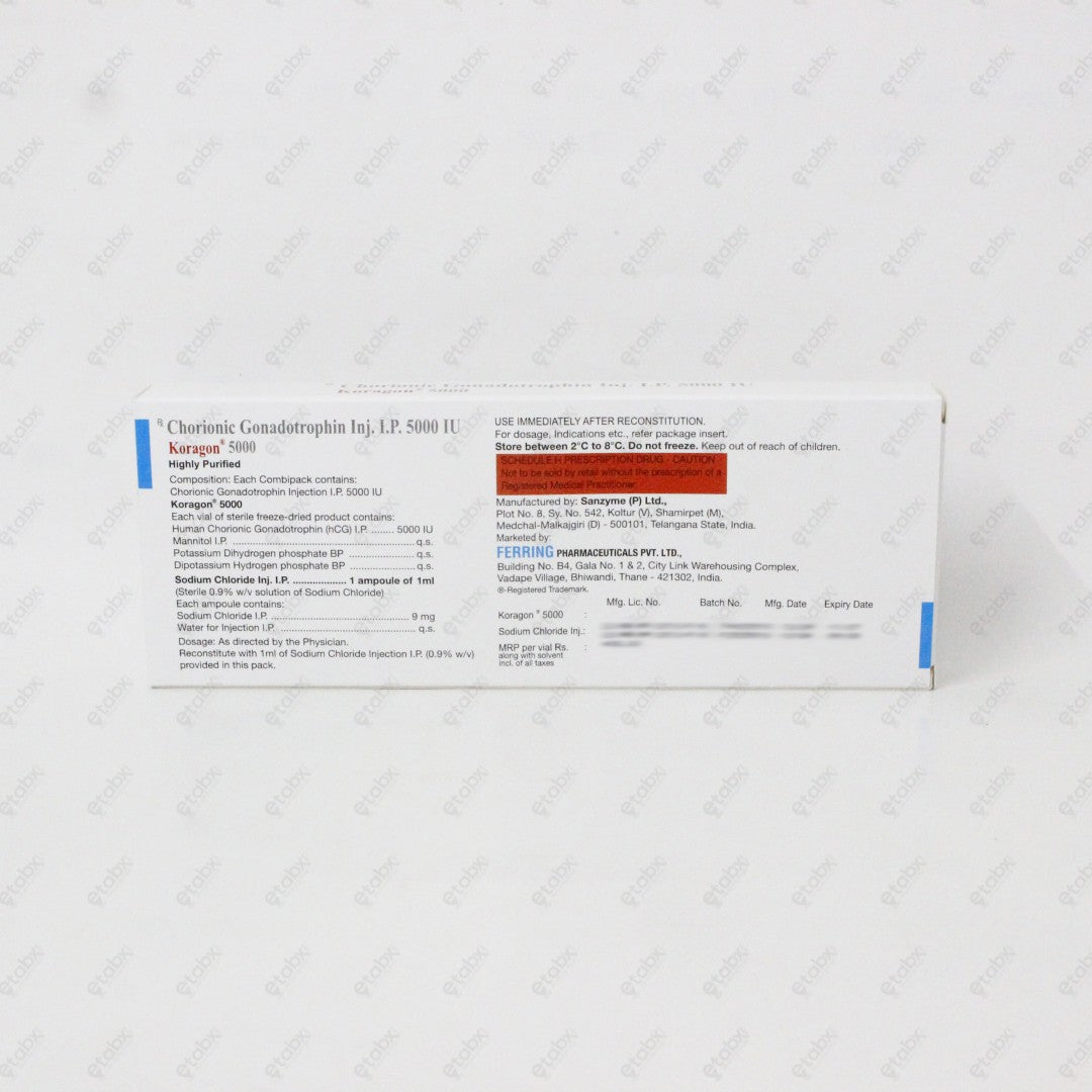 Koragon Injection 5000 IU (5 syringes)
