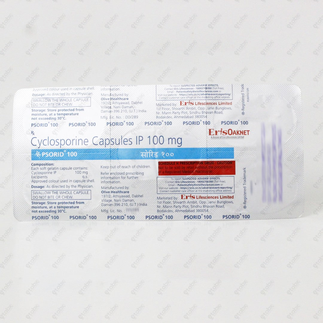 Psorid 100mg Capsule 5's