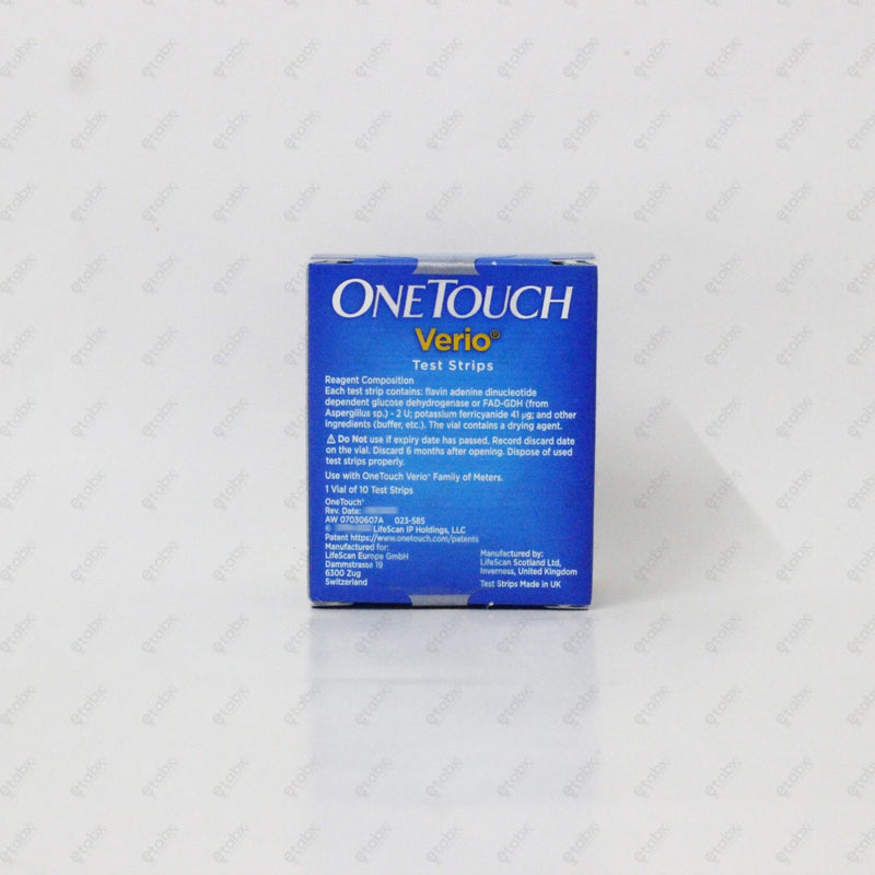 One Touch Verio Test Strips 10's