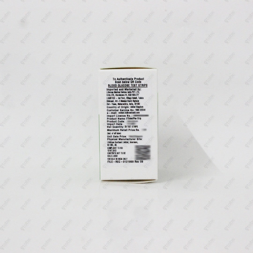 One Touch Select Plus Test Strips 50's
