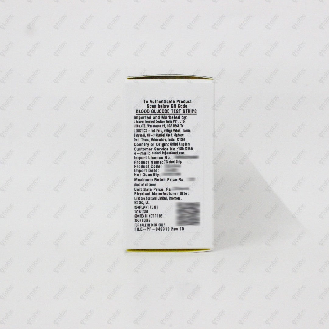 One Touch Select Plus Test Strips 50's