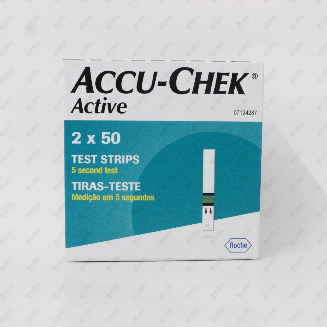 Accu Chek Active Blood Glucose Test Strips 100's