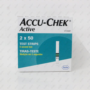 Accu Chek Active Blood Glucose Test Strips 100's