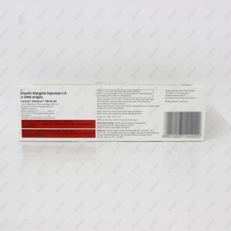 Lantus SoloStar U100 3ml Insulin Pen