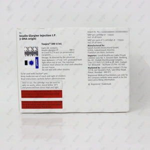 Toujeo Insulin Glargine Cartridge 3x1.5ml