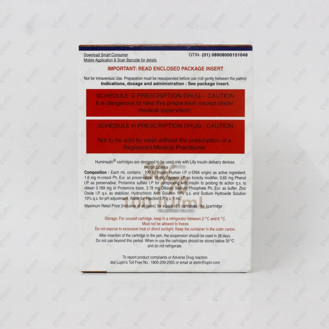 Humulin 30/70 Cartridge 5 x 3ml