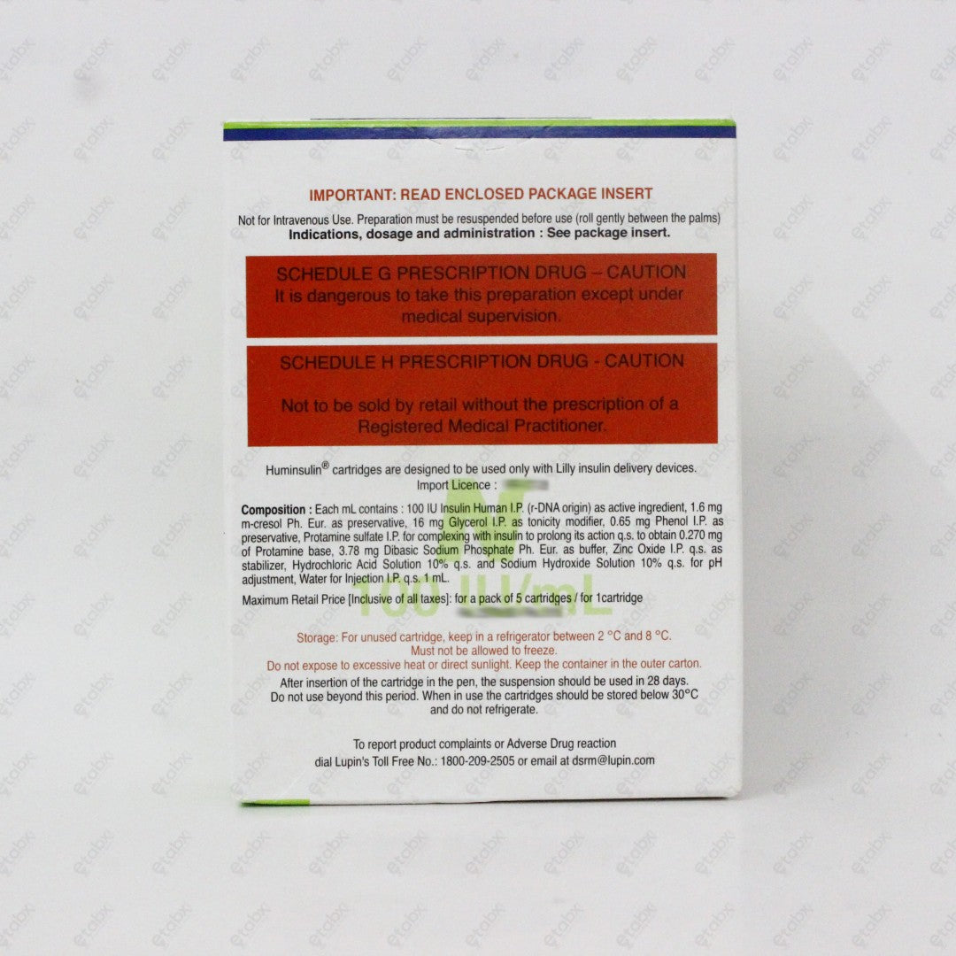 Humulin NPH Insulin 100IU Injection